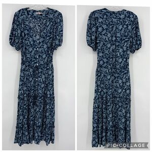 Faherty Women’s Orinda Maxi Dress Blue Viscose Size XS